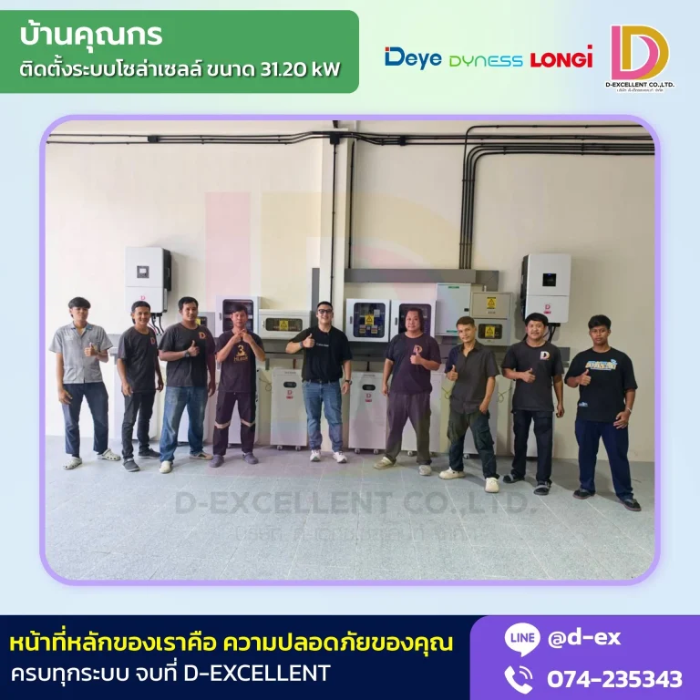 ผลงานติดตั้งโซลาร์เซลล์ Hybrid 31.20 kW บ้านคุณกร ภาพที่ 5